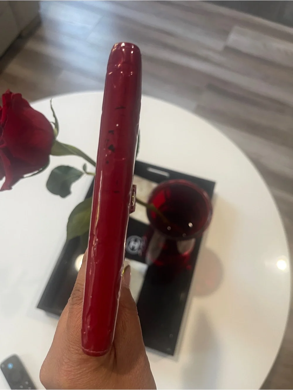 LOUIS VUITTON Agenda PM in Red Monogram Vernis